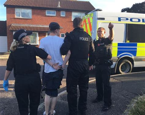 video shows somerset police officers carrying away suspect in taunton drug raids somerset live