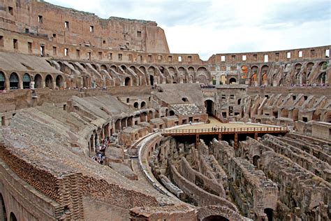 Inside The Colosseum In Rome Italy The Original Floor Of The