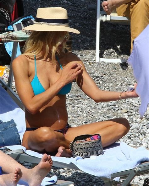 Brittany Daniel In A Bikini At A Beach In Portofino Celebzz Celebzz