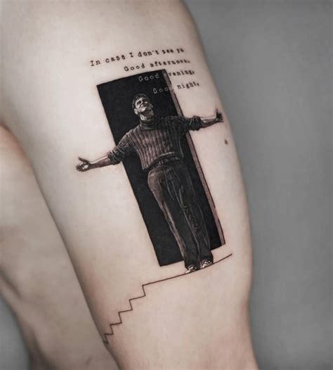 The Truman Show Tattoo Located On The Upper Arm