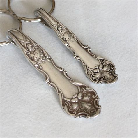 Spoon Key Ring Spoon Keychain Vintage Silver Plate Silverware