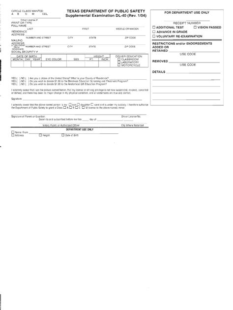 Printable Dl 44 Form Web Dl Form For Permitlicense