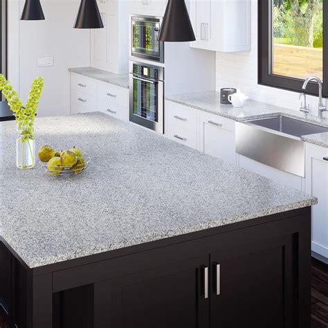 Allen Roth Roaming Mist Granite Gray Kitchen Countertop Sample 4 In