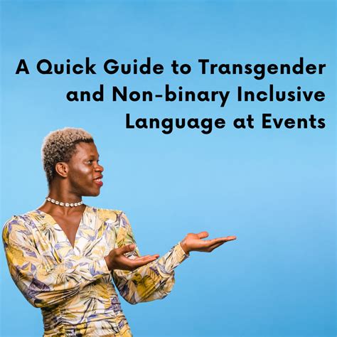A Quick Guide To Transgender And Non Binary Inclusive Language At Events