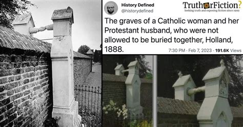 ‘the graves of a catholic woman and her protestant husband who were not allowed to be buried