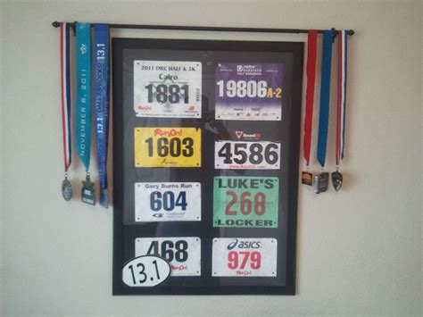 Race Bibs And Medals Running Medal Display Medal Display Race Bib