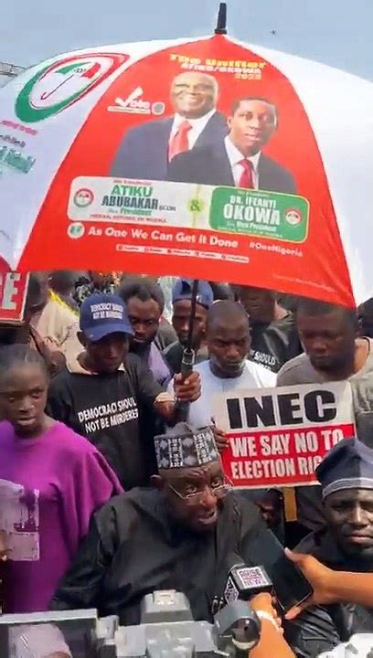 Nigeria 2023 Election Atiku Leads Pdp Protest In Abuja March To Inec Office Video Dailymotion
