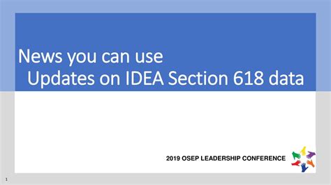 Ppt News You Can Use Updates On Idea Section 618 Data Powerpoint