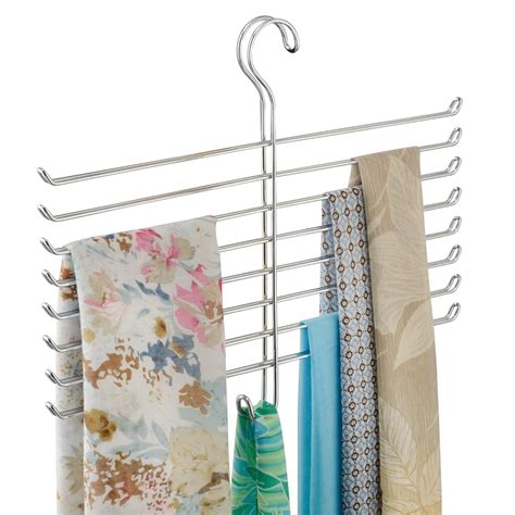 Idesign Scarf Hanger With 8 Tiers Metal Hanging Scarf Organiser For