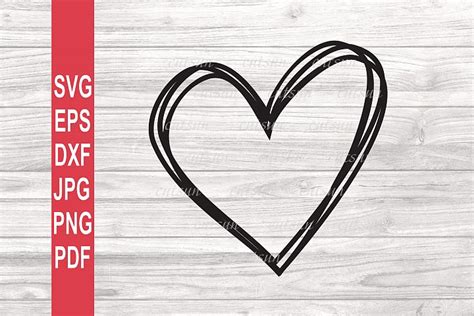 Valentine Svg Doodle Heart Svg Valentines Day Svg 416602 Cut