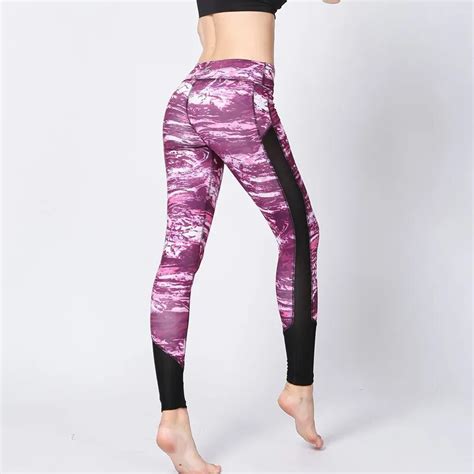 yoga pants 2019 printed women s sports fitness elastic leggings stretched gym athletic quick dry