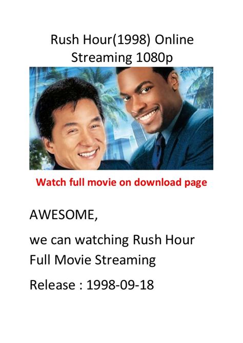 Season 2 this month, so don't miss out on the best. Rush hour(1998) good comedy action movies