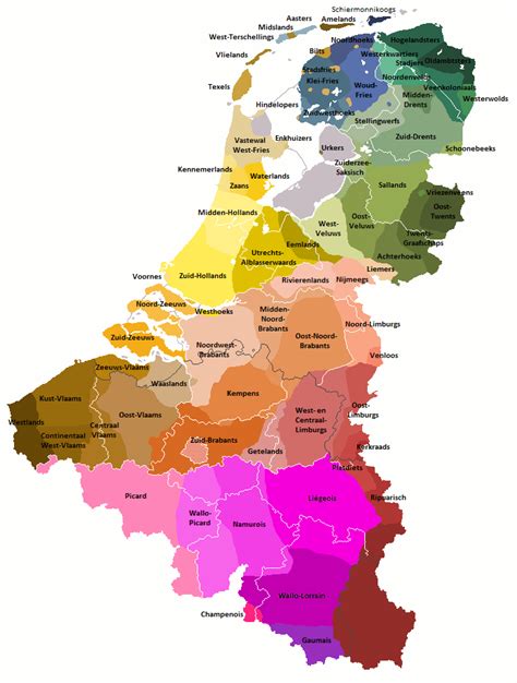 dutch dialects [845 × 2 520] r mapporn