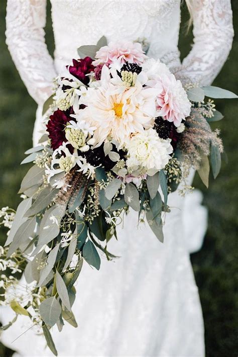 Cascading bouquets are having a bit of a moment right now. Wedding Bouquet Ideas: What to Choose | Wildflower wedding ...