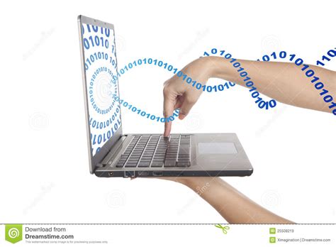 Accessing Binary Code Stream Stock Image - Image of flowing, internet: 25508219