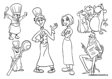 Ratatouille remy holds the spoon. Ratatouille coloring pages to download and print for free