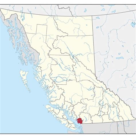 Figure Map Of Regional Districts Across British Columbia Bc Canada Download Scientific