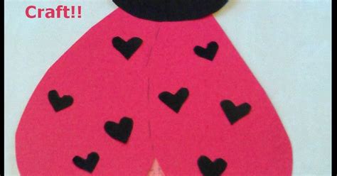 Ladybug Valentine Heart Card Craft Preschool Powol Packets