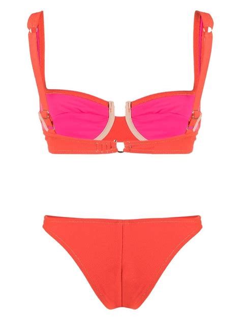 Reina Olga Brigitte Underwired Bikini Set In Orange ModeSens