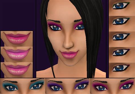 Mod The Sims Style Makeup Set Lipgloss Eyeshadow And Eyeliner