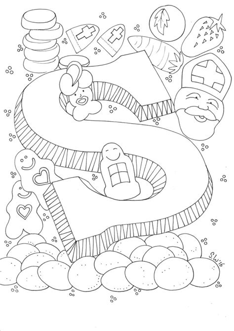 S, sinterklaar, chocoladeletter, pepernoten en schuimpjes