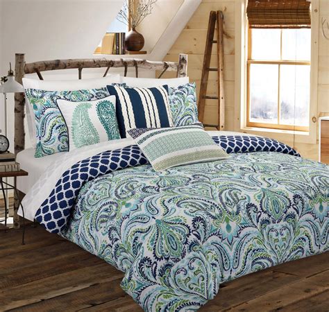 Painterly Paisley Blue Fullqueen Comforter Set