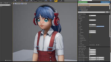 Gr Customizable Anime Character 01 In Characters Ue Marketplace