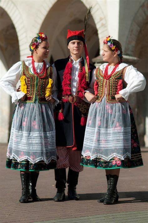 Folk Costumes From Kraków Poland Source Polish Clothing Folk Clothing Folklore Costumes