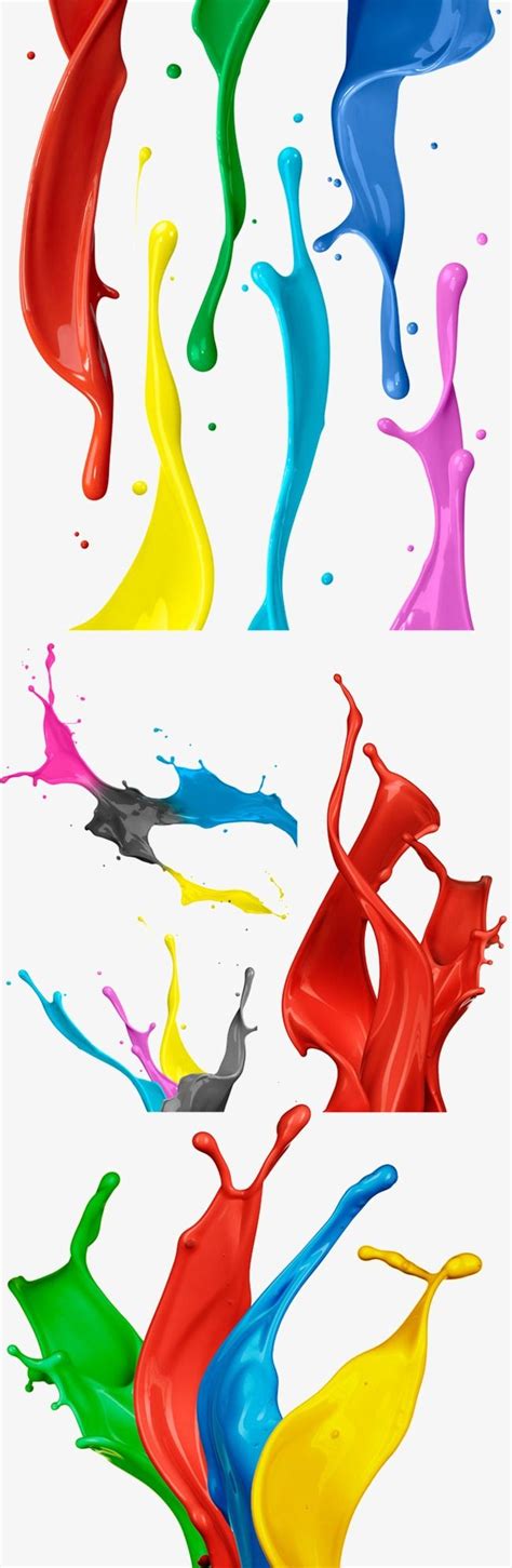 5 Kinds Of Color Paint Color Paint Coating PNG Transparent Image And