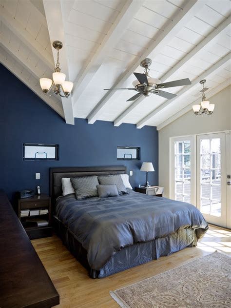 Dark Blue Accent Wall Home Design Ideas Pictures Remodel