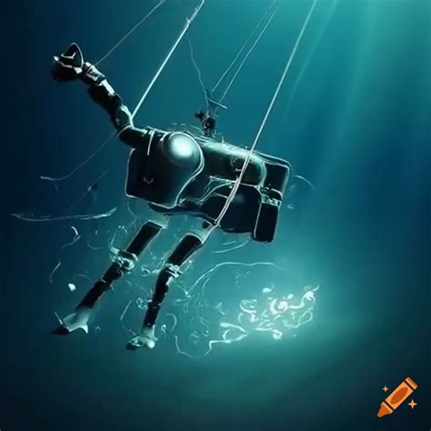 Underwater Cable Robot With Lights And Music