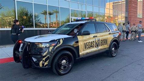 las vegas police unveil golden knights branded lvmpd vehicle