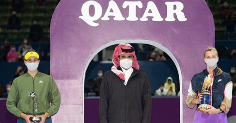Tam se podle jejich informací měl uchýlit. Sheikh Joaan Crowns Kvitova as Champion of 2021 Qatar Total Open | Qatar