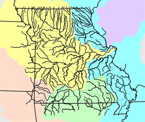 Map Of Rivers In Missouri World Map