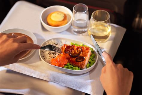 Qantas Business Class Food