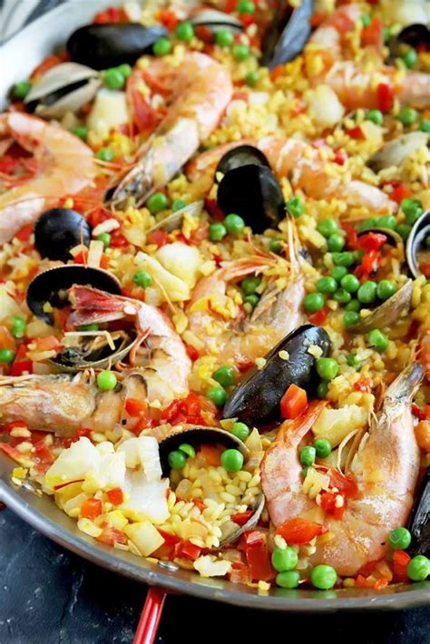 Spanish Paella De Marisco Recipe Seafood Paella Foodal