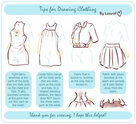 Tips For Drawing Clothing By Laauraf On Deviantart Drawing Clothes Drawing Tips Art Reference