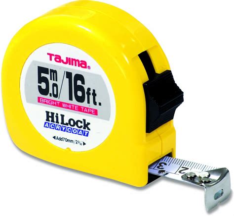 Tajima Tape Measure 16 Ft 5m X 1 Inch Hi Lock Measuring Tape With