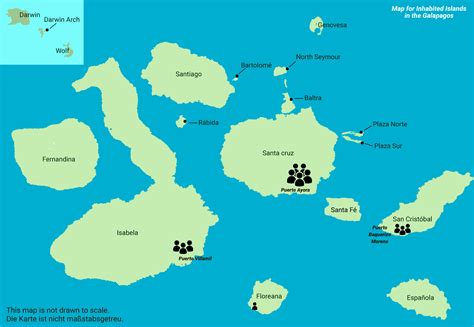 Inhabited Island Map Galapagos Pro