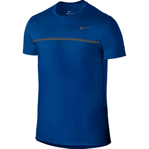 Nike Mens Challenger Crew Neck Tennis Shirt Blue Jay