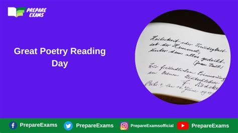 Great Poetry Reading Day 2023 Prepareexams