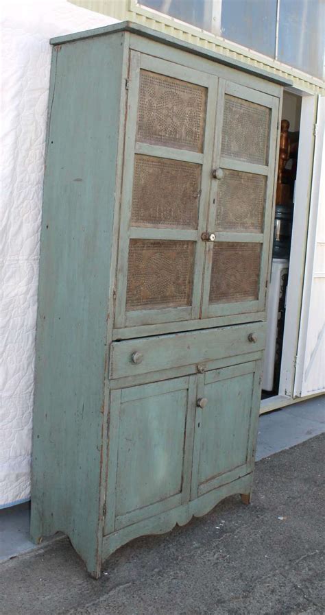 Pie safe bread box extra fine mesh screen fruits cabinet storage. 19th Century Pennsylvania Original Blue Painted Pie Safe ...