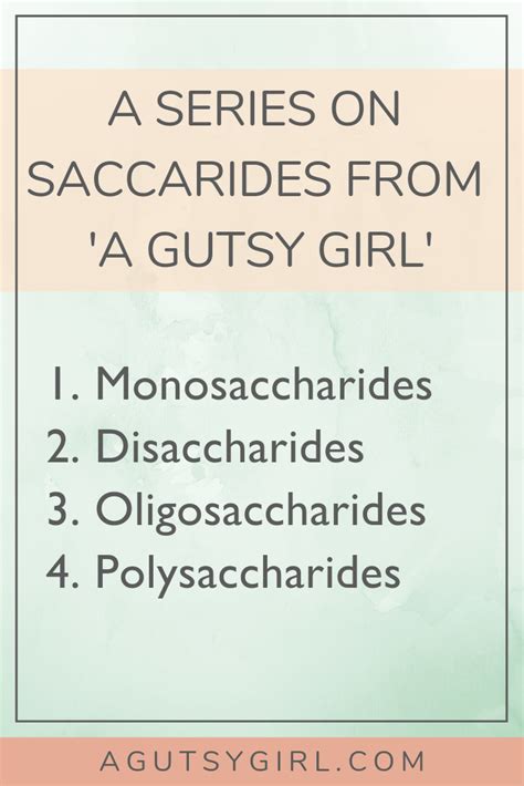 A Series On Saccharides Part I A Gutsy Girl