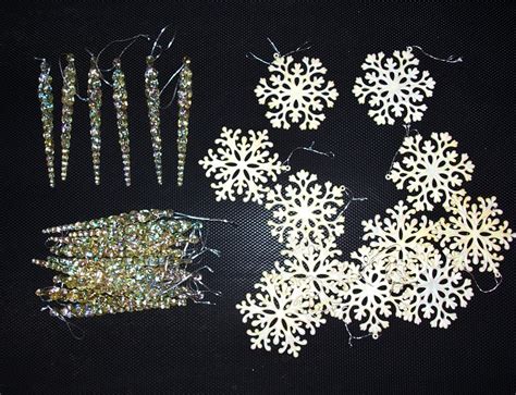 Christmas Tree Snowflake Icicle Iridescent Ornaments 31