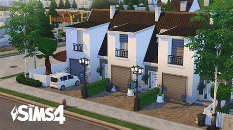 House Neighborhood The Sims 4 No Cc Speed Build Youtube