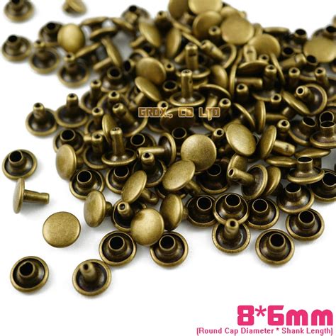 600 Set 86mm Antique Brass Double Cap Round Rapid Rivet Leathercraft Rivet In Rivets From Home