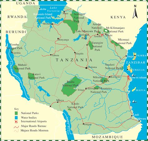 Tanzania Map Ngorongoro My Maps