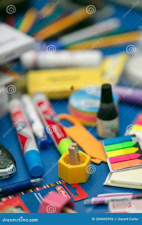 School And Office Stationary Office Supplies Editorial Photo Image