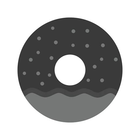 Doughnut Sprinkled Flat Greyscale Icon 15671594 Vector Art At Vecteezy