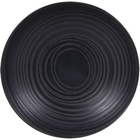 Table Passion Assiette Creuse 22 5 Cm Moon Noir Lot De 6 362